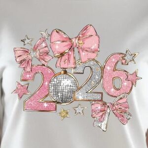 New Year’s 2026 T-shirt Sparkle into the future! Class 2026 New white long Sleev